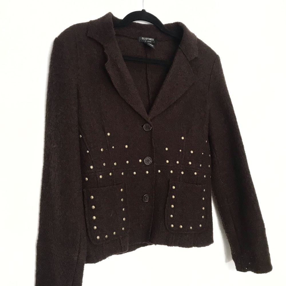 CLOTHES by Revue Wool Jacket with Gold Details